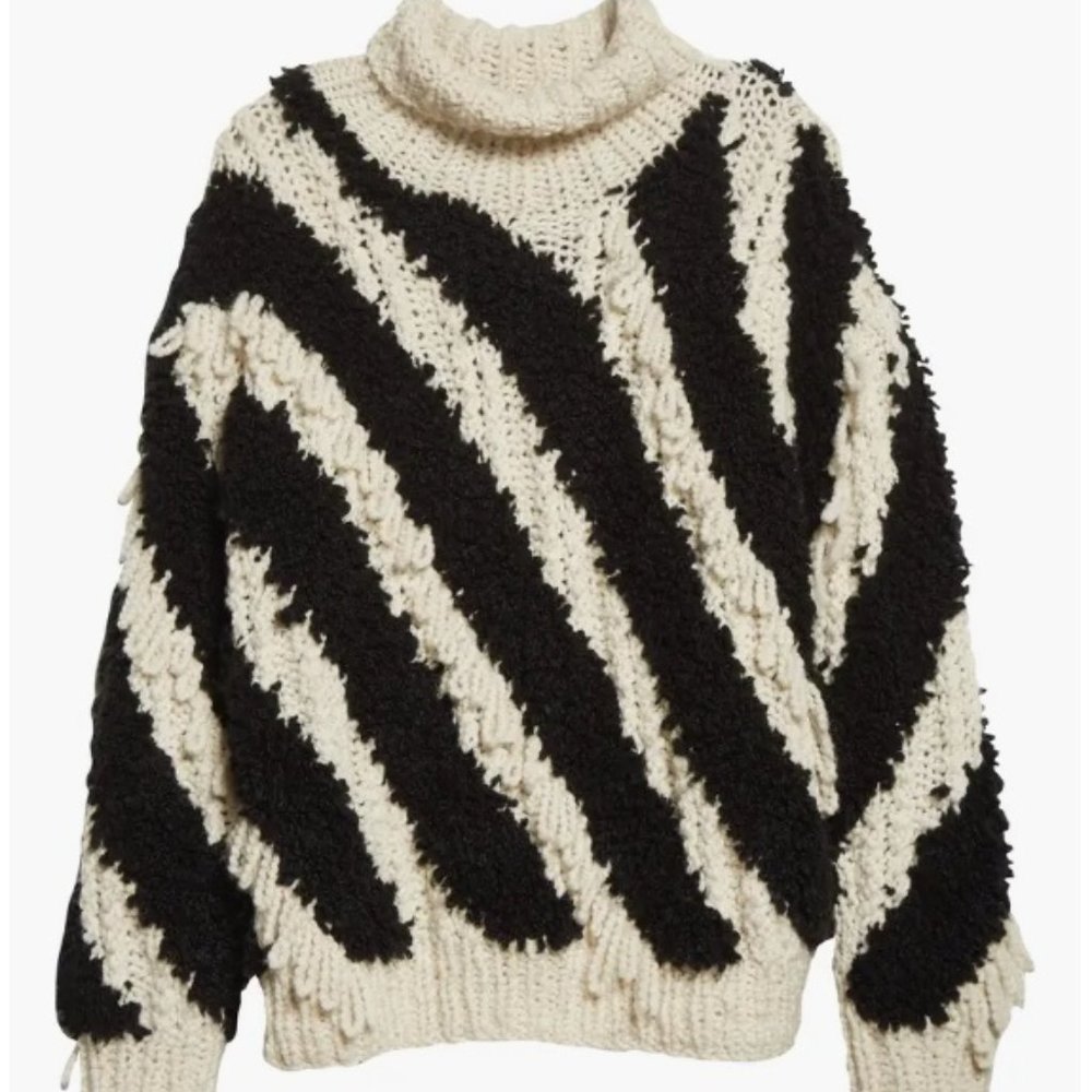 Zimmermann Women Cosmic Stripe Wool Blend Turtleneck Sweater Sz 2 US 6-8 NWT - Picture 3 of 7